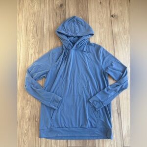 Cozy Earth Premium Bamboo Hoodie Men's L Blue Pullover Soft Lounge Sweatshirt